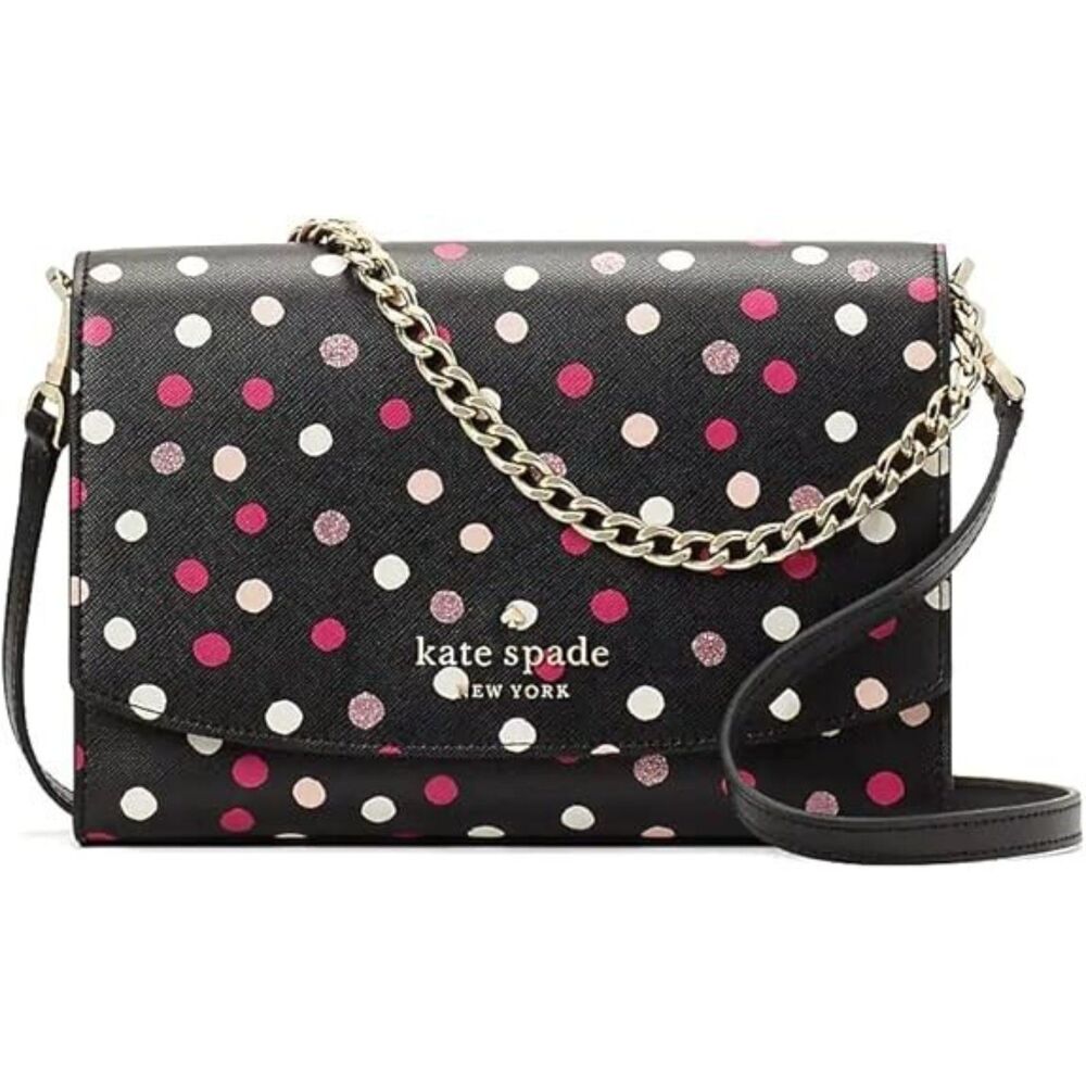 Kate Spade Carson Glimmer Polka Dots Convertible Crossbody (C4)